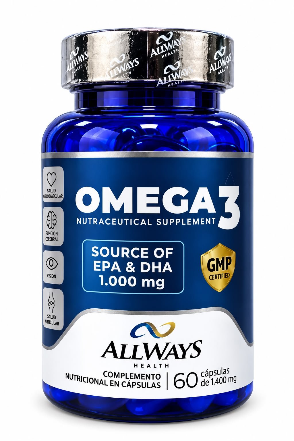 VITAMINA OMEGA 3 1000MG C/60 CAPS ALLWAYS HEALT